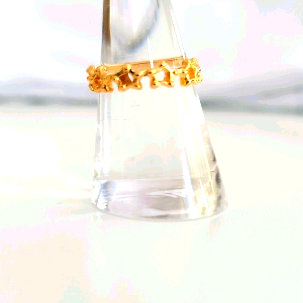 Vintage Gold Stars Ring Size 7 Women's Jewelry